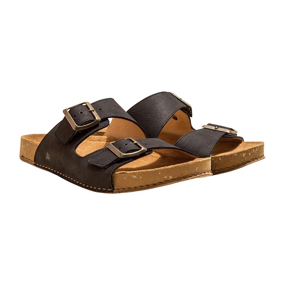 Leather slip-ons with buckle from Spanish brand El Naturalista for men and women