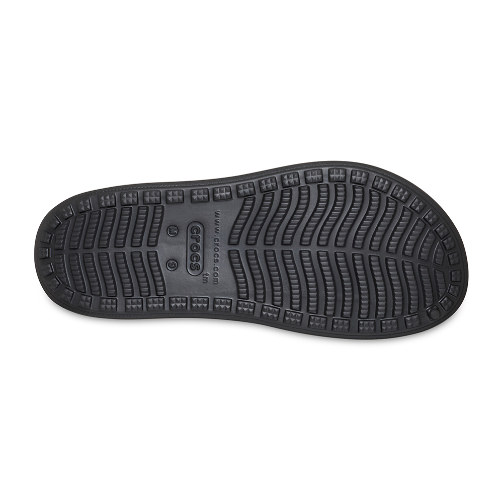 Sole of Crocs flip in black