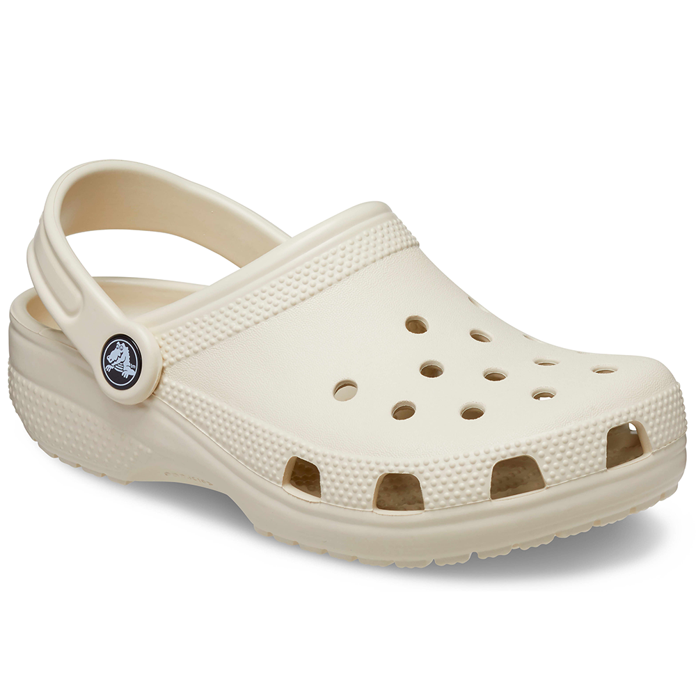 Single Crocs bone coloured kids clog with holes for Jibbitiz decoration