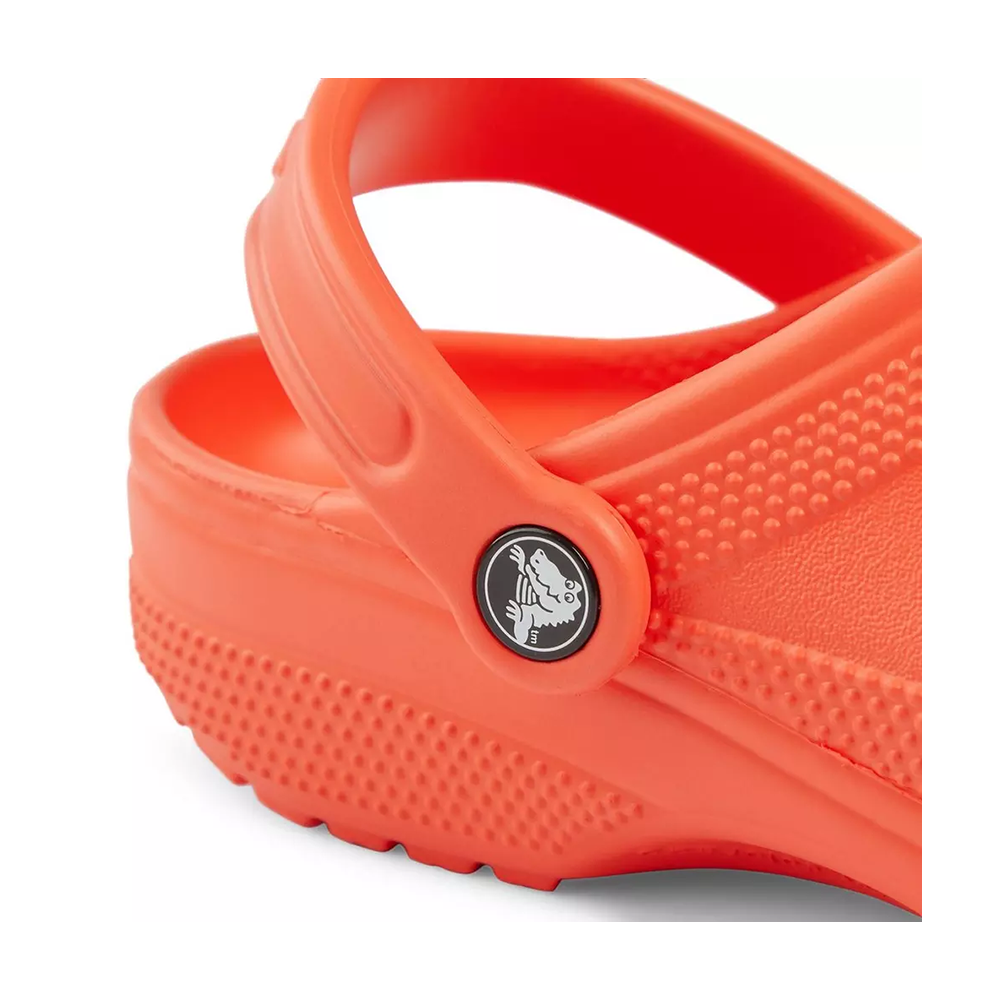 Jibbitiz with Crocs logo on kids starfish Crocs clog