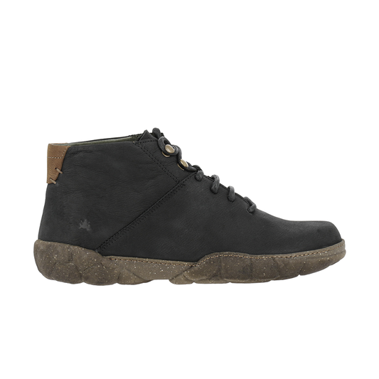 Black leather El Naturalista men's lace-up boot.