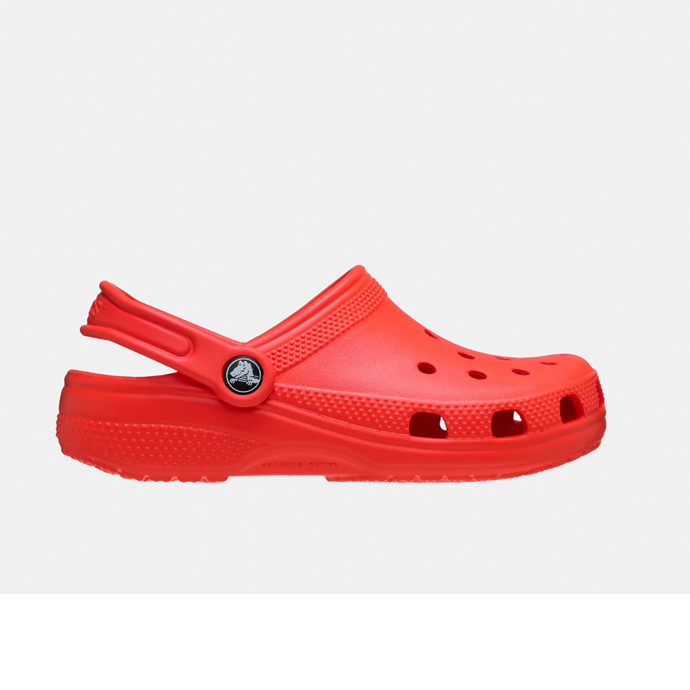 Red orange starfish colour kids classic Crocs clog with holes