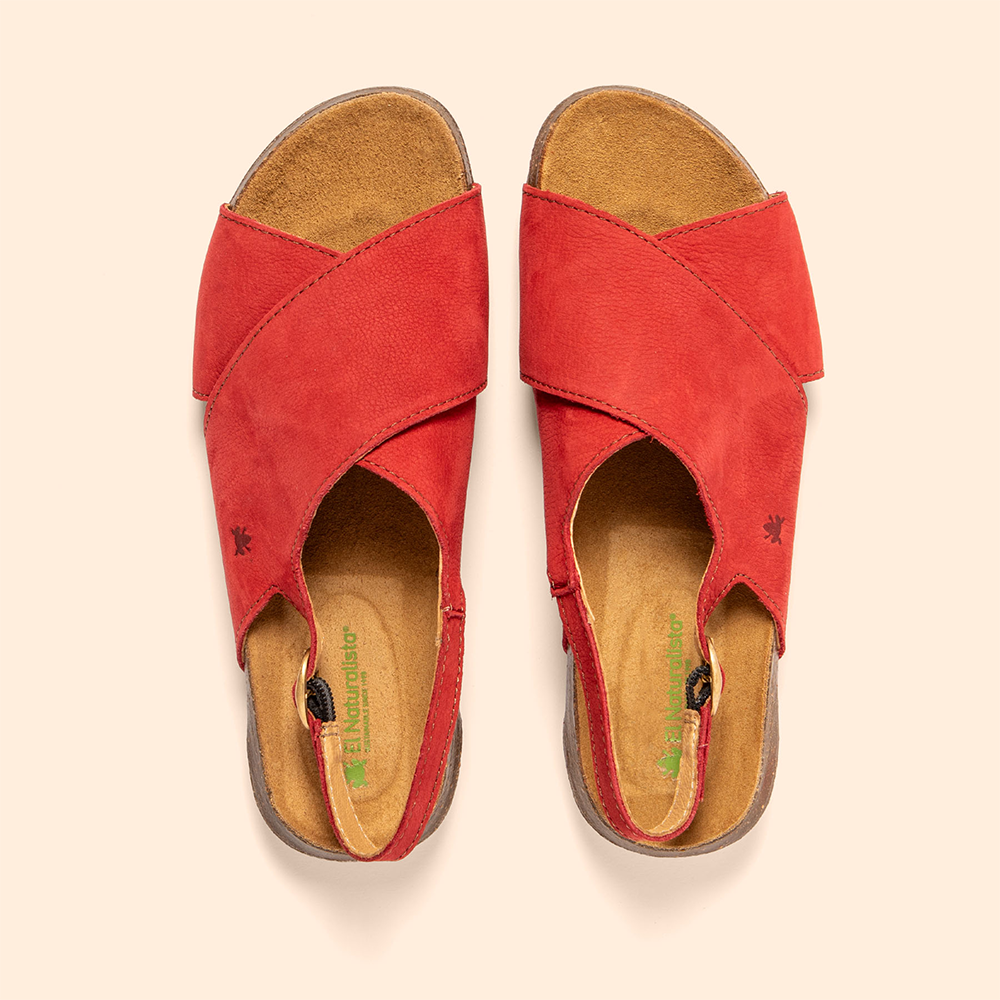 Pair of red El Naturalista open toe sandals