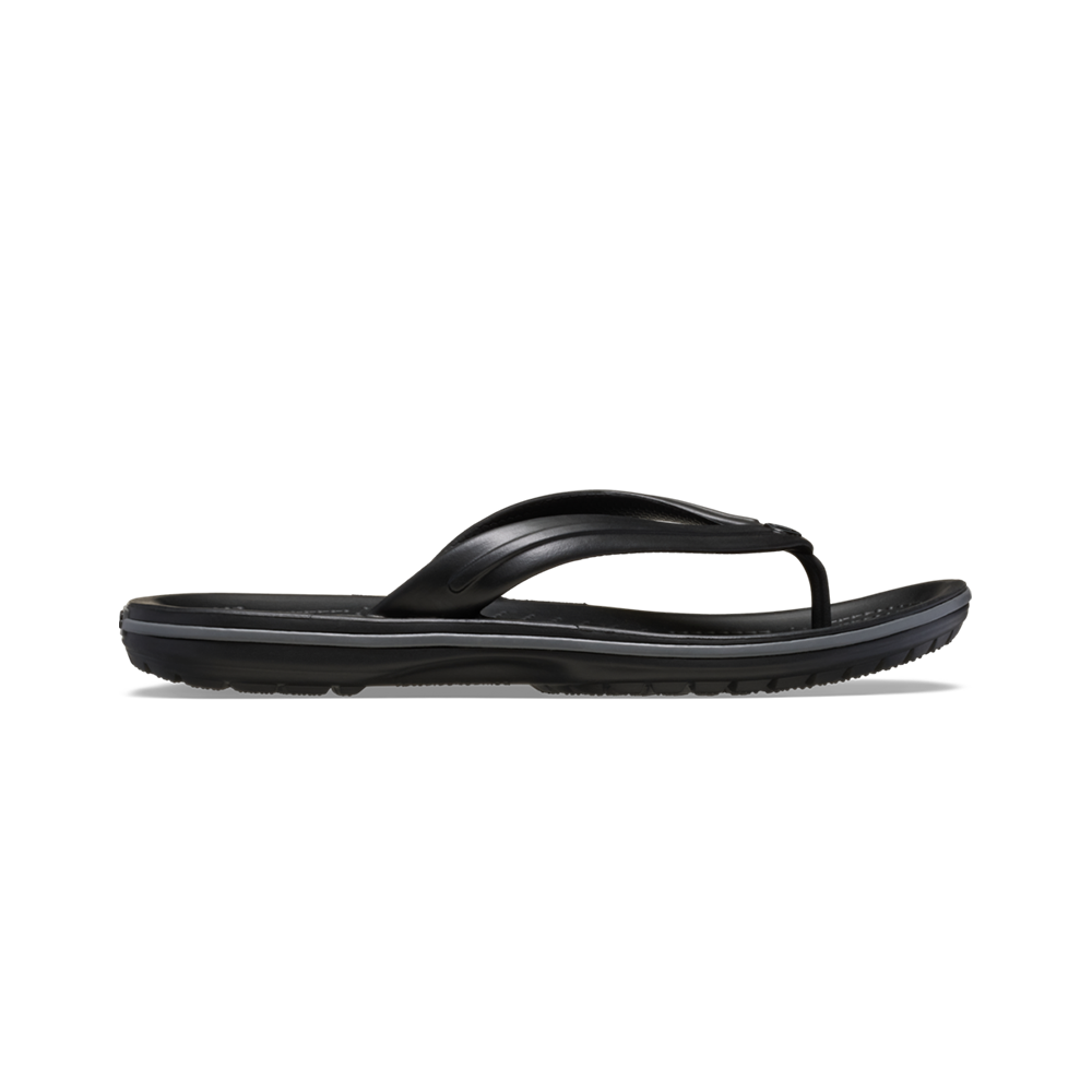 Single Crocs black Crocband flip-flop side view