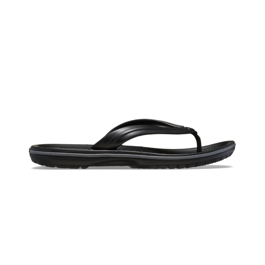 Single Crocs black Crocband flip-flop side view