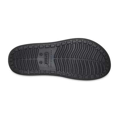 Sole of Crocs flip in black