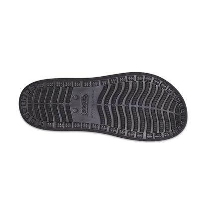Black sole tread and grip with Crocs logo