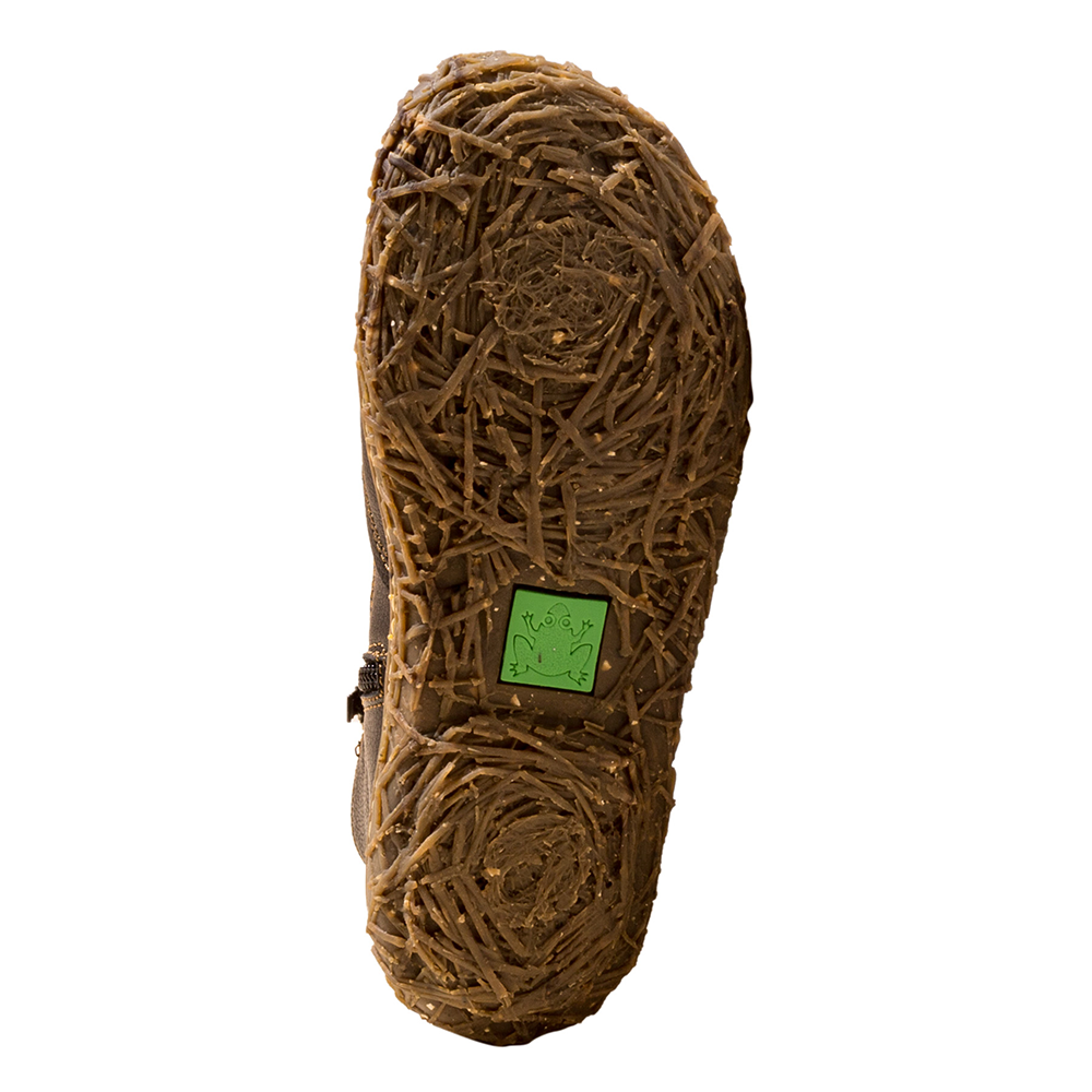 Rubber sole with green frog logo