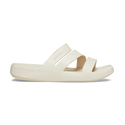 Crocs white sandal side view strappy